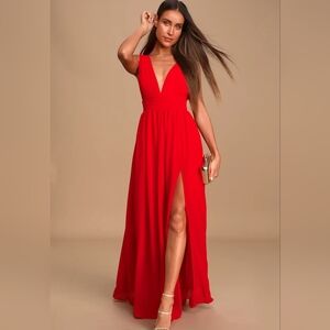 Lulu's Red Maxi Dress